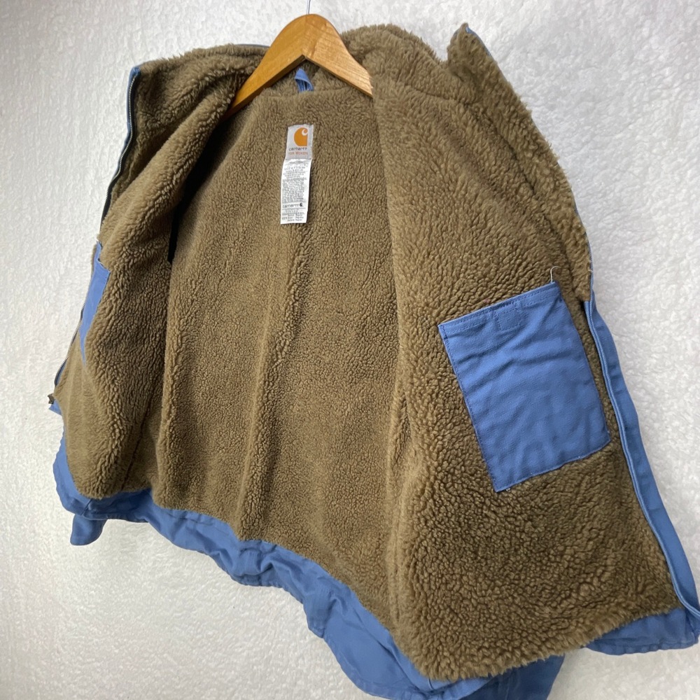 Carhartt‎ Jacket Sherpa Lined Womens Medium WJ022 FHB French Blue NWT - Picture 16 of 16